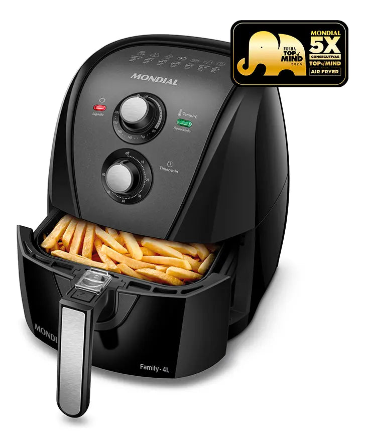 Fritadeira sem óleo air fryer 4L Mondial 1500W AFN-40-BFT - Image 1